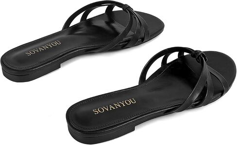 SOVANYOU Flip Flops Slides for Women Dressy Thong Flat Sandals Comfortable Slip On Summer Beach Sandals for Vacation Casual in Saudi Arabia