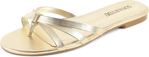 SOVANYOU Flip Flops Slides for Women Dressy Thong Flat Sandals Comfortable Slip On Summer Beach Sandals for Vacation Casual in Saudi Arabia