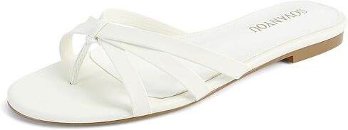 SOVANYOU Flip Flops Slides for Women Dressy Thong Flat Sandals Comfortable Slip On Summer Beach Sandals for Vacation Casual in Saudi Arabia