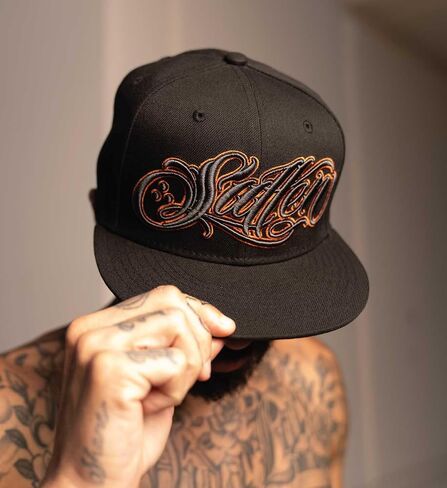 Sullen Eternity Tattoo Lifestyle Graphic Snapback Artist Series Flat Bill Hat Black in Kuwait