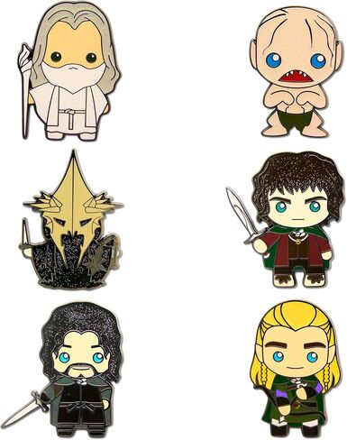 سلسلة The Lord of the Rings Chibi Mystery Enamel Pin Blind Box Series، Aragorn، Frodo، Gandalf، Gollum، Legolas، أو Nazgul Ringwraith in Kuwait