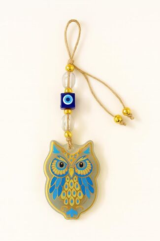 Handmade Glass Evil Eye Wall Hanging — Spiritual Protection & Boho Home Décor — Housewarming Gift— Small & Large Sizes (Cross, Large) in Saudi Arabia