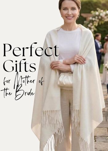 Huglanket Mother of the Bride Gifts, Mother of the Bride Shawl Embroidered Wraps Scarf Gifts for Mother's Day,Birthday,Christmas, 78x27.5inch in Saudi Arabia