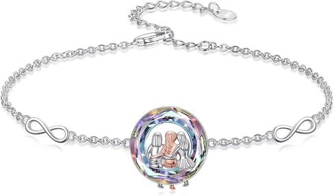 YYB Gifts for Sister From Sister 925 Sterling Silver Heart Bracelet My Friend Friendship Sisters Bracelets Jewelry Gifts for Women in Saudi Arabia