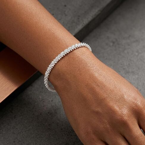 S925 Sterling Silver Chain Bracelet for Women - 4.5MM S925 Sterling Silver Rope Chain Bracelet Handmade Jewelry Silver Bracelet for Women 6.5/7/7.5/8 Inch in Saudi Arabia
