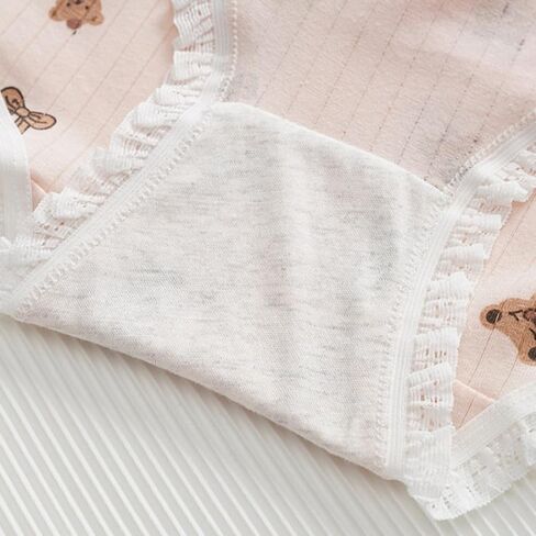 5 Packs Cute Bear Print Underwear for Women Cotton Kawaii Japanese Brief Panties in Saudi Arabia