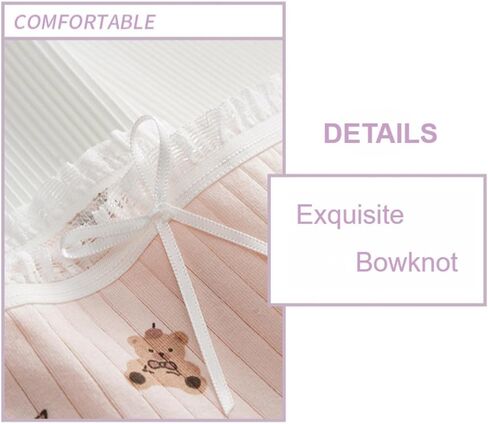 5 Packs Cute Bear Print Underwear for Women Cotton Kawaii Japanese Brief Panties in Saudi Arabia
