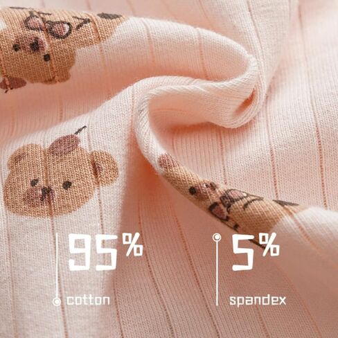 5 Packs Cute Bear Print Underwear for Women Cotton Kawaii Japanese Brief Panties in Saudi Arabia