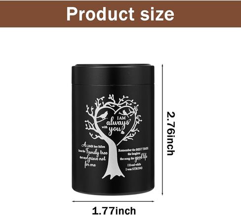 6 PCS Mini Urns for Human Ashes Set, Urn for Sharing with Family, Keepsake Memorial Ashes Holder for Pets, 2.76" Aluminum Cremation Urns with Velvet Bag (Black & Silver) in Saudi Arabia