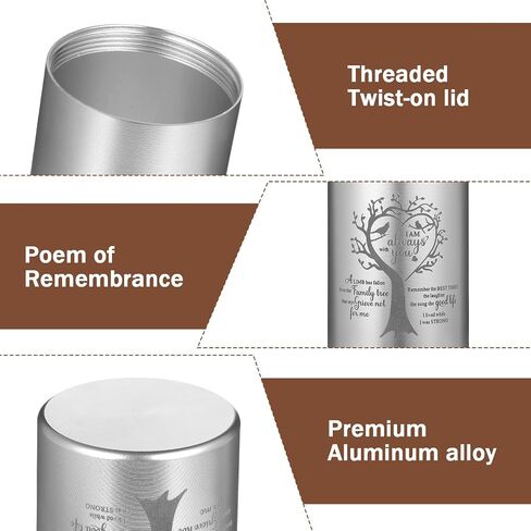 6 PCS Mini Urns for Human Ashes Set, Urn for Sharing with Family, Keepsake Memorial Ashes Holder for Pets, 2.76" Aluminum Cremation Urns with Velvet Bag (Black & Silver) in Saudi Arabia