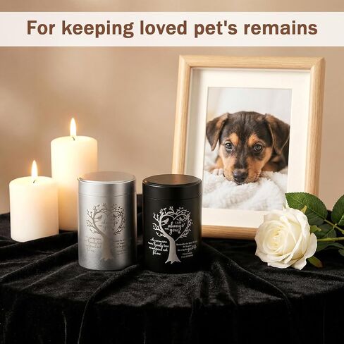 6 PCS Mini Urns for Human Ashes Set, Urn for Sharing with Family, Keepsake Memorial Ashes Holder for Pets, 2.76" Aluminum Cremation Urns with Velvet Bag (Black & Silver) in Saudi Arabia
