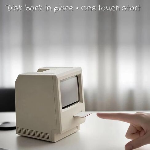 Maclock Retro Pixel Alarm Clock, 1984 Computer Style Desk Clock with Pixel LCD, USB Desk Clock, Multiple Alarms, Calendar, Temperature, Adjustable Brightness, Unique Tech Gift in Saudi Arabia