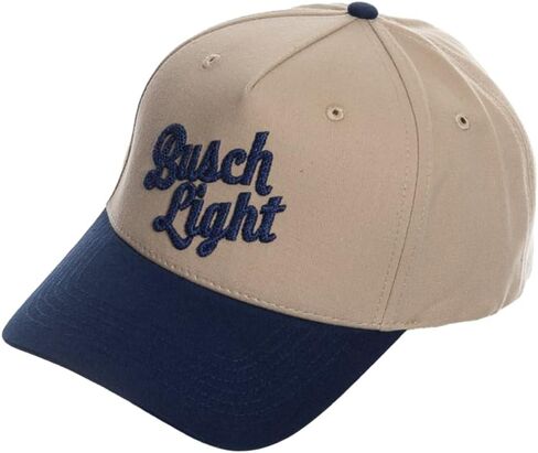 قبعة بيسبول Busch خفيفة الوزن للرجال من Calhoun - قبعة بشعار مخيطة بسلسلة مرخصة رسميًا مع حافة منحنية، غطاء رأس كاجوال قابل للتعديل باللون البيج in Kuwait