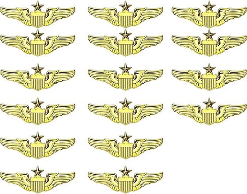 Pilot Wings Pin, Air Force Aviator Badge,Metal Airplane Pilot Lapel Pin for Hat Shirt Uniform Costume,Aviation Gift for Flight School Graduation Pilot Retirement in Saudi Arabia