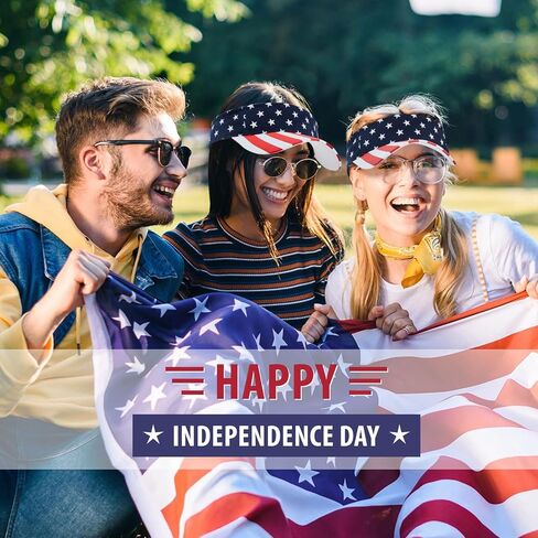 Century Star American Flag Sun Visor Hat for Men Women, Patriotic Adjustable Summer Golf Tennis Cap for 4th of July in Kuwait