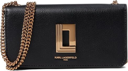 محفظة كروس للنساء من KARL LAGERFELD Paris، باللون الأسود/الذهبي، مقاس واحد in Kuwait