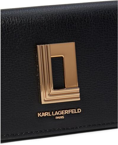 محفظة كروس للنساء من KARL LAGERFELD Paris، باللون الأسود/الذهبي، مقاس واحد in Kuwait