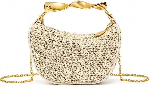 Woven Straw Crossbody Bag for Women, Summer Straw Purse for Beach, Vacation, Travel and Resort in Saudi Arabia