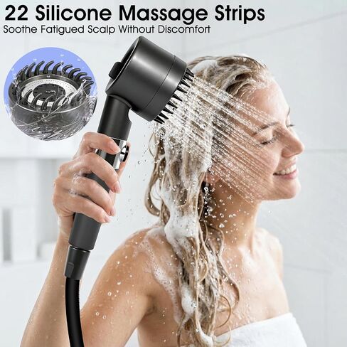 Portable Shower with Heater,8000Mah Battery Powered Portable Camping Shower with 2000W Auto-Off Heater,Outdoor Heated Camping Shower,Portable Heated Shower Pump with Larger Digital Display & 6 Spray in Kuwait