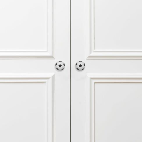 jojofuny 8pcs Football Cabinet Knobs Plastic Drawer Pulls for Bedroom Wardrobe Closet, Round Handles Safe Decorative Hardware for Cabinets and Cupboards in Kuwait