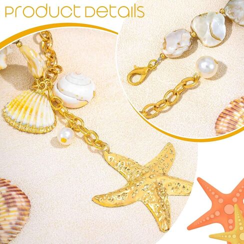 Seashell Waist Chain Belt Body Chain Oceanic Jewelry Accessories for Women (Gold) in Saudi Arabia