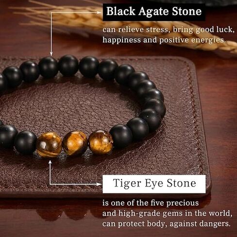 Gift for Dad New Dad Stepdad Men Husband, Cross Bead Bracelet for Father, Bracelet Father's Day Birthday Jewelry Gifts for Him in Saudi Arabia