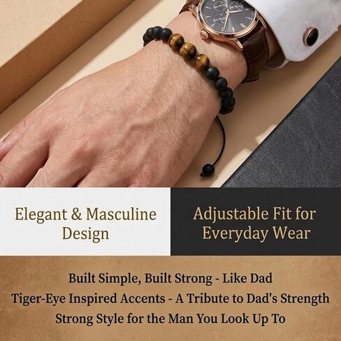 Gift for Dad New Dad Stepdad Men Husband, Cross Bead Bracelet for Father, Bracelet Father's Day Birthday Jewelry Gifts for Him in Saudi Arabia
