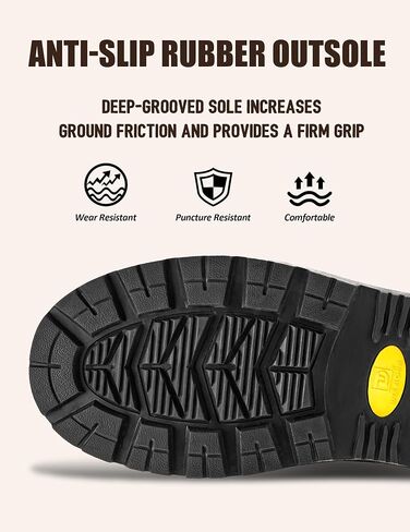 Trudave Rubber Boots for Men, Waterproof Rain Boots with Steel Shank & Reinforced Shell, 5mm Neoprene Insulated Knee Mud Boots for Outdoor Work Hunting Farming Fishing in Saudi Arabia