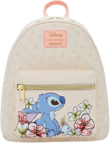 Loungefly Disney Stitch Tropical Flowers Mini Backpack PEACH NONE in Kuwait