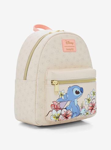 Loungefly Disney Stitch Tropical Flowers Mini Backpack PEACH NONE in Kuwait