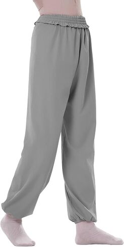 Dayrose Girls Elastic Warm Up Ballet Pants, Women Lace Waistband Ripstop Pants for Yoga, Dance, Gymnastics in Saudi Arabia