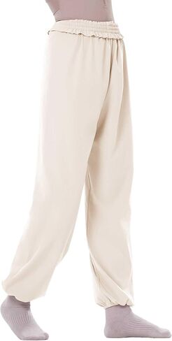 Dayrose Girls Elastic Warm Up Ballet Pants, Women Lace Waistband Ripstop Pants for Yoga, Dance, Gymnastics in Saudi Arabia