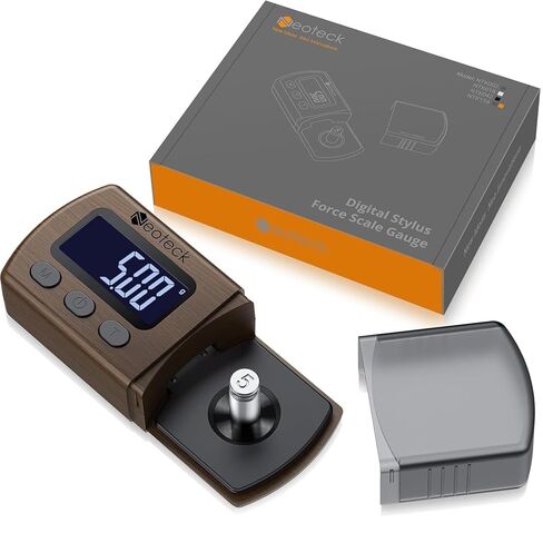 Neoteck Digital Turntable Stylus Force Scale Gauge 0.01G/5.00G LCD LCD Backlight for Tonearm Phono Cartridge-Brown in Kuwait