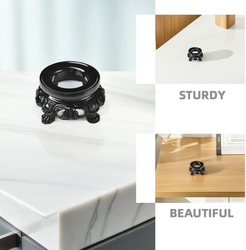 Crystal Display Base Stand 1.33X0.78X0.78In Wooden Sphere Holder for Decorative Balls Egg Base Display Pedestals for Home Office Party Decor in Kuwait