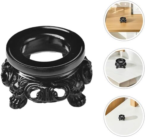 Crystal Display Base Stand 1.33X0.78X0.78In Wooden Sphere Holder for Decorative Balls Egg Base Display Pedestals for Home Office Party Decor in Kuwait