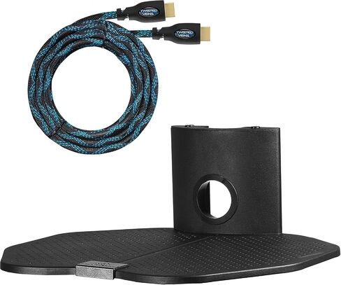 Cheetah Mounts AS1B Single Shelf TV Component Wall Mount 18x16-Inch Shelving Bracket Bundle with 15-Feet HDMI Cable in Kuwait