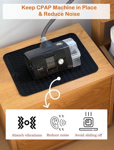 CPAP Protector Mat & Dust Cover, CPAP Dust Covers to Keep CPAP Machine Clean, Waterproof CPAP Nightstand Protector Pad Prevent Vibration Noise and Scratch, with 2 Cpap Hose Plugs in Saudi Arabia