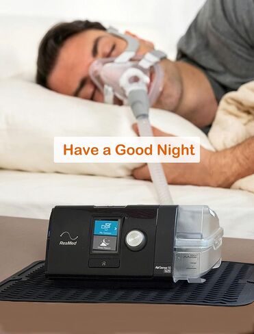 CPAP Protector Mat & Dust Cover, CPAP Dust Covers to Keep CPAP Machine Clean, Waterproof CPAP Nightstand Protector Pad Prevent Vibration Noise and Scratch, with 2 Cpap Hose Plugs in Saudi Arabia