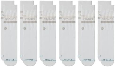 مجموعة جوارب Stance Vital Crew/Quarter مكونة من 12 قطعة للرجال والنساء، مزيج قطني ومريح للاستخدام اليومي، أبيض، مقاس كبير in Kuwait