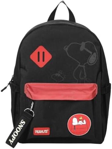 Bioworld Peanuts Snoopy Line Art 16.5" Adult Black & Red Backpack in Kuwait