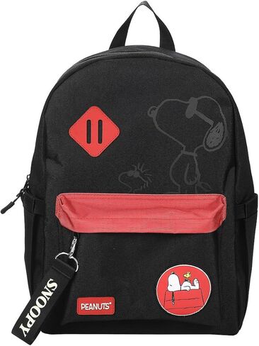Bioworld Peanuts Snoopy Line Art 16.5" Adult Black & Red Backpack in Kuwait