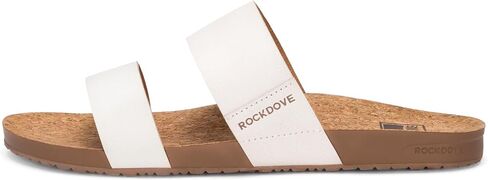 صندل Isla Slide للنساء من RockDove مع دعم قوس مبطن وأشرطة مزدوجة ناعمة، مقاس 8 أمريكي للنساء، بيج in Kuwait