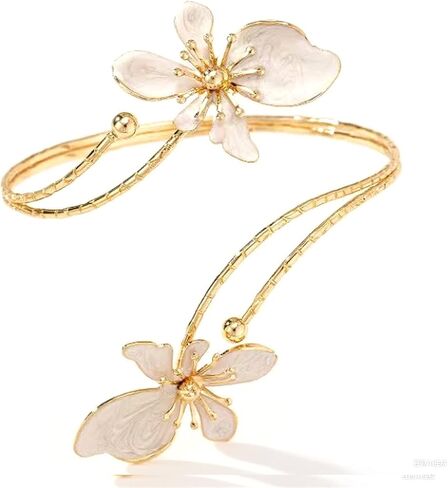 COLORFUL BLING Adjustable Gold Flower Floral Arm Cuff Bracelet Bangle Armband Upper for Women Statement Arm Jewelry Gift in Saudi Arabia