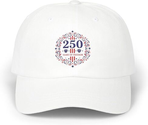 250th Anniversary Floral Emblem Dad Cap | Patriotic Centennial Baseball Hat in Kuwait