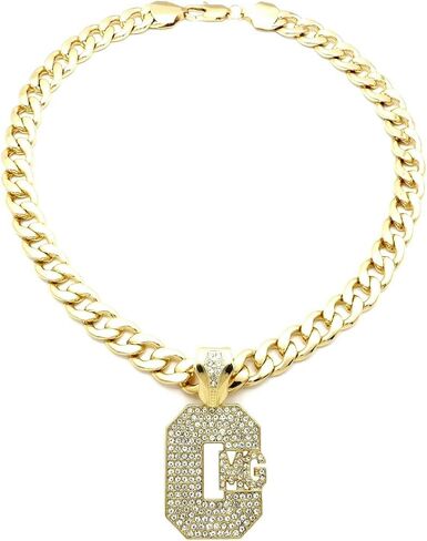 ICED GOLD PLATED CMG PENDANT & 10mm 18" 20" 24" 30" CUBAN CHAIN HIP HOP JEWELRY NECKLACE in Kuwait