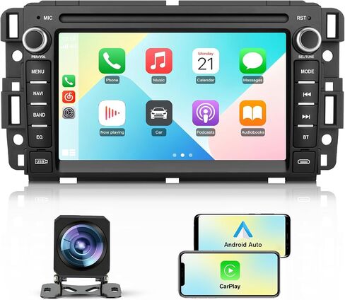Car Radio Stereo for Chevy Silverado GMC Sierra 2007-2013, Android 13 with CarPlay Android Auto Bluetooth GPS Navigation Touch Screen Head Unit, 7 Inch IPS Screen 2GB RAM+ 32GB ROM in Kuwait