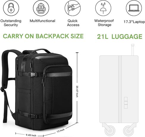 VGOAL Large Capacity Travel Backpack, Blue, 35L Capacity, Flight Approved, Convenient Design, Reduce Pressure Feature, Durable & Warranty in Saudi Arabia