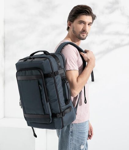 VGOAL Large Capacity Travel Backpack, Blue, 35L Capacity, Flight Approved, Convenient Design, Reduce Pressure Feature, Durable & Warranty in Saudi Arabia