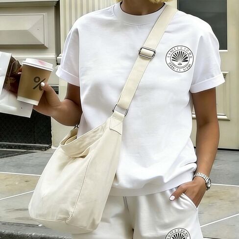 GEMIU Canvas Tote Bag Hobo Messenger Bag Crossbody Shoulder Bag for Women and Men Large Purse Travel Work in Saudi Arabia