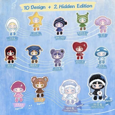INN's Twelve Tiny Wish Keepers Series MINI Plush Keychain Blind Box 1Pcs (1 of 14 Possible Styles) Cute INN Bag Charms, Keyring for women's handbags – Kawaii Plush Backpack Accessories Key Chain in Saudi Arabia
